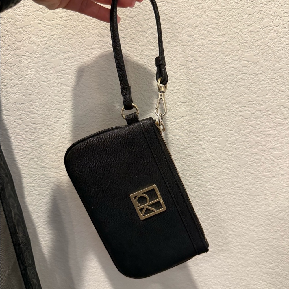 Calvin Klein Black Wristlet Clutch